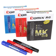 Comix Smooth Writing 2 mm 6 mm Twin Tip Chisel Point et Tissu de pointe fin Marker permanent